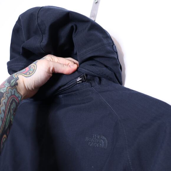 THE NORTH FACE Arctic 2 Down Parka Summit Navy Hooded Zippered Women's M - Picture 8 of 16